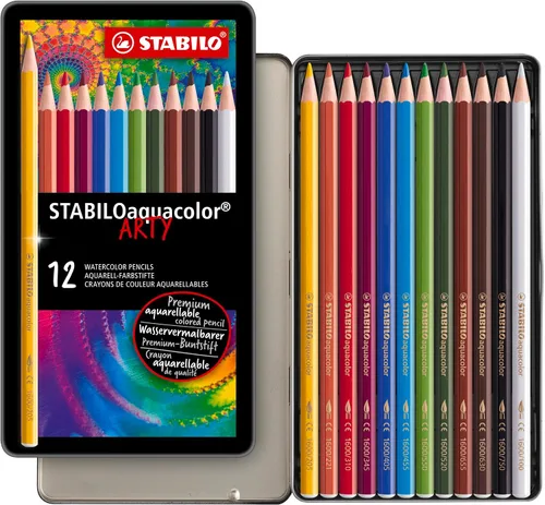 Vista 11 de STABILO Stabloaquacolor Aquarellable - Lata de 36 colores surtidos
