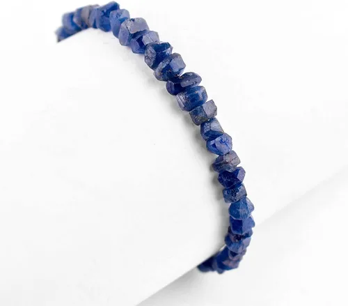 Vista 3 de Pulseras delicadas de piedras preciosas naturales crudas para mujer, cristales de piedra natal y piedras curativas, chapado en rodio de plata de ley