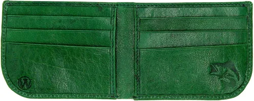 Vista 5 de WEBER'S PREMIER LEATHER Serie Pursuit - Cartera Radius para hombre - Cuero de grano completo y bloqueo RFID, Verde - Bajo, Classic