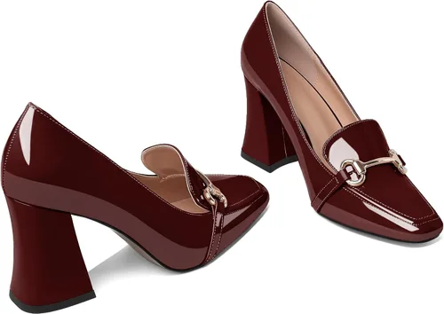 Vista 3 de Tacones gruesos para mujer, zapatos cómodos para negocios