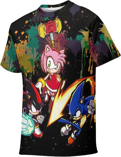 Vista 4 de KCNMEYY Camiseta de manga corta 3D de ancho completo para adolescentes, diseño moderno y fresco, unisex, adecuada para el uso diario