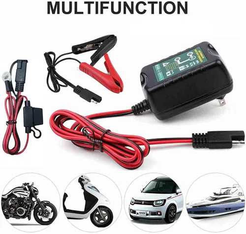 Vista 9 de Cargador de batería automático Mantenedor Motocicleta Trickle Float para Tender 6V 12V