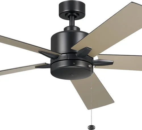 Vista 7 de Kichler Lucian II 60 - Ventilador de techo moderno para interiores con motor de CA, control de cadena de tracción y diseño contemporáneo en negro