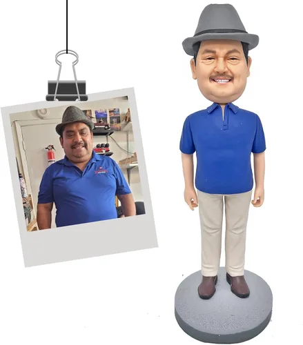 Vista 4 de Muñeco de cabeza grande personalizado para el día del padre a partir de fotos Escultura de cumpleaños personalizada para él Father's Day