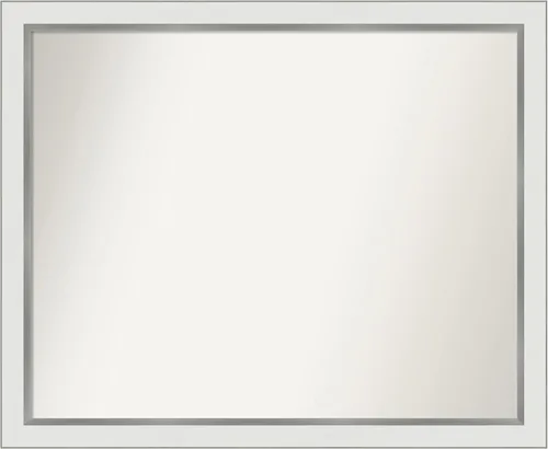 Vista 357 de Amanti Art Espejo personalizado, espejo de baño estrecho Alexandria White Wash, espejo de pared o espejo de tocador de baño sobre el fregadero