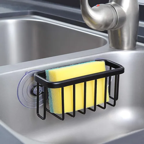 Vista 2 de SunnyPoint NeverRust - Organizador para fregadero de cocina y baño para esponjas, fregadores, jabón, 6 x 2.5 x 2.65 pulgadas, con soporte adhesivo