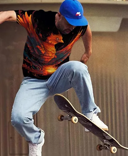 Vista 6 de Cndiyike Camisetas de manga corta con estampado 3D para hombre