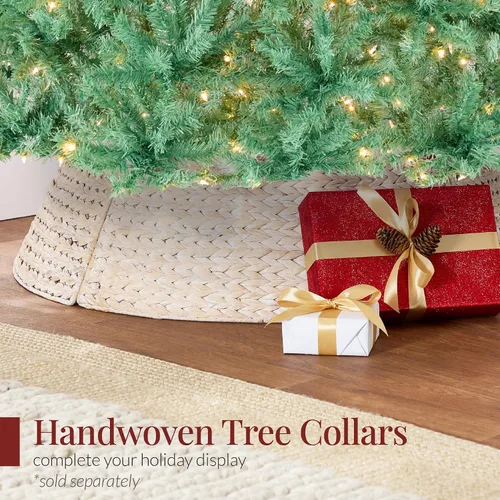 Vista 60 de Best Choice Products Árbol de Navidad azul bebé preiluminado de 6 pies, decoración navideña artificial completa con 947 puntas de rama, 250 luces