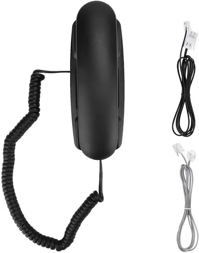 Vista 7 de Teléfonos con cable, teléfono fijo colgante para el hogar, oficina, hotel, etc. (negro)