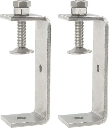 Vista 19 de Abrazaderas C de acero inoxidable mini de 1 pulgada para montaje, abrazaderas U metálicas resistentes para trabajo en metal, abrazadera