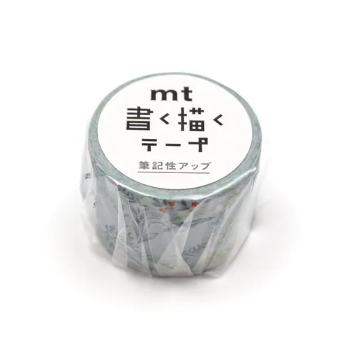Vista 9 de mt Kaku-Kaku - Cinta Washi para dibujar y escribir [producida en Japón]: 0.8 pulgadas x 23 pies (azul apagado)