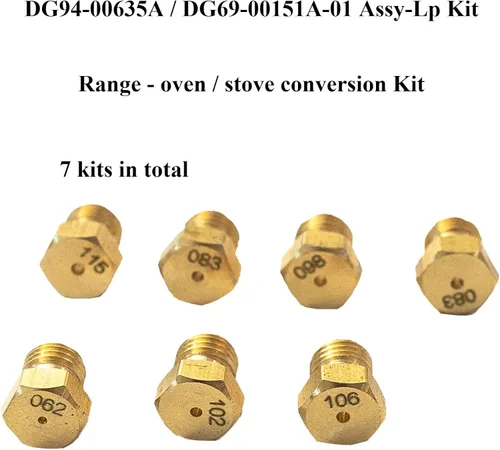 Vista 3 de DG94-00635A / DG69-00151A-01 Range Lp Kits de conversión de gas, compatible con NX58F5500SW/AA, FX510BGS/XAA, Convertir rango de gas natural a