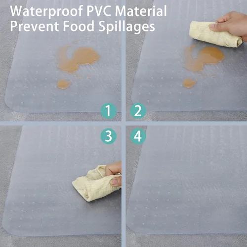 Vista 8 de Super Deal Tapete mejorado para silla de oficina de 46 x 60 pulgadas para suelo de alfombra, protector de suelo alfombrado antideslizante debajo