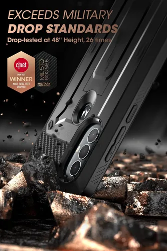 Vista 2 de SUPCASE Unicorn Beetle Pro Series - Funda para Moto G Power 2022, funda resistente de cuerpo completo con clip para cinturón y soporte con protector
