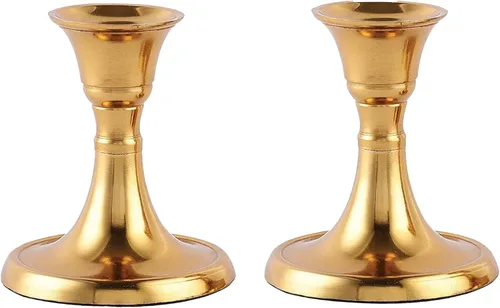 Vista 10 de Juego de 2 portavelas mini soporte para mesa de café de comedor, centro de mesa, portavelas cónicos, portavelas cónicos, decoración del hogar