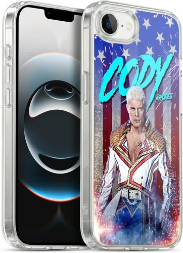 Vista 16 de Head Case Designs Funda de gel suave con licencia oficial de la WWE American Nightmare Flag Cody Rhodes Graphics compatible con Apple iPhone 7