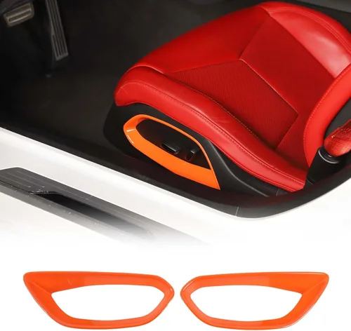 Vista 8 de Panel de botón de ajuste de asiento para Chevrolet Corvette C8 Stingray 2020-2024, marco de decoración de paneles de ajuste de asiento de automóvil