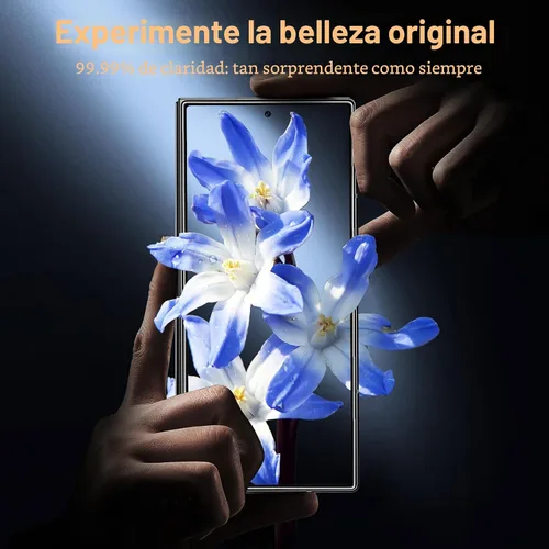 Vista 6 de TOCOL Protector de pantalla para Samsung Galaxy Z Fold 7, dureza 9H, grado militar, inastillable, HD, vidrio templado compatible con funda, 2