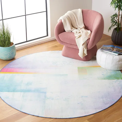 Vista 9 de SAFAVIEH Colección de pinceles de pintura lavables para alfombras – Alfombra de pasillo de 2 pies 2 pulgadas x 8 pies, azul y verde, antideslizante