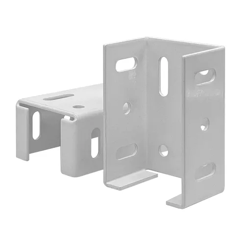 Vista 5 de Soporte de valla de aluminio resistente, 2 piezas for Vinyl Fencing Panel to Post Connection, Metal Replacement for 2.75in Plastic Brackets, Fits