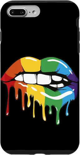 Vista 12 de iPhone 16 LGBT Rainbow Lip Pro Gay Pride Month LGBTQ Case
