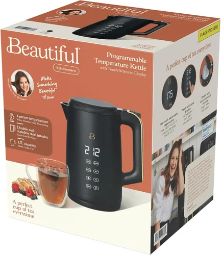 Vista 2 de Hervidor eléctrico 1.7L 1500W con pantalla activada por tacto, control de temperatura programable, 4 ajustes de té preestablecidos, apagado