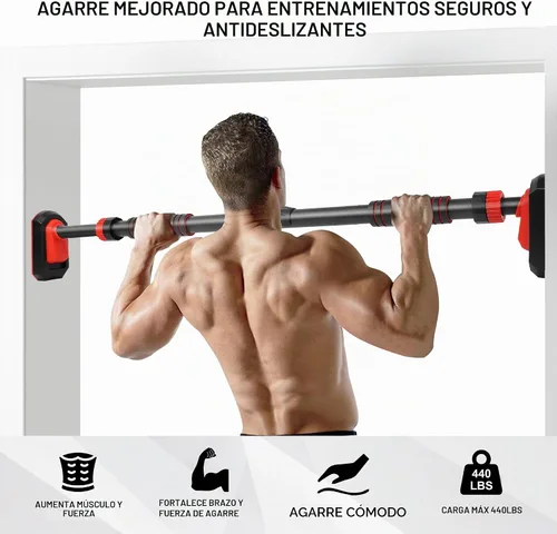 Vista 3 de TOPOKO Pull Up Bar for Doorway, Heavy Duty Chin Up Station for Home Gym, Multi-Grip or Adjustable Door Frame Exercise Equipment for Upper Body