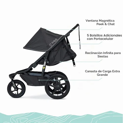 Vista 5 de BOB Gear Alterrain - Cochecito para correr, color negro