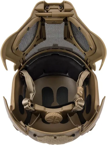 Vista 5 de AMA Interstellar Battle Trooper Full Face Airsoft Helmet with Exchangeable Lens