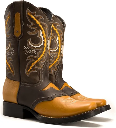 Vista 3 de Joe Boots VE030 - Botas vaqueras y botas de rodeo para hombre en piel auténtica