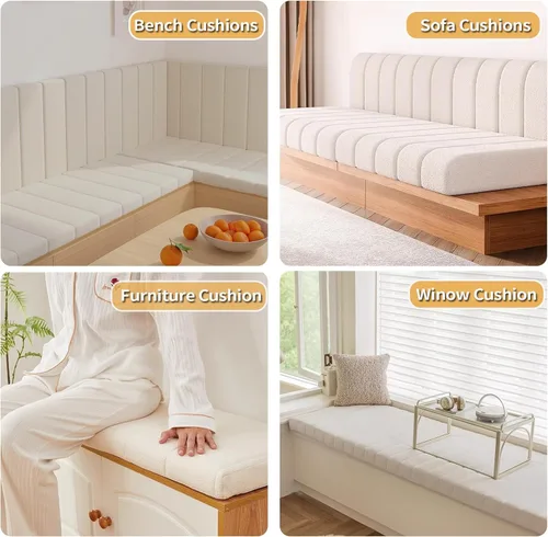 Vista 3 de Cojines de asiento de ventana personalizados para interiores,Cojín de ventana de forro polar anti arañazos de gato,Cojín impermeable