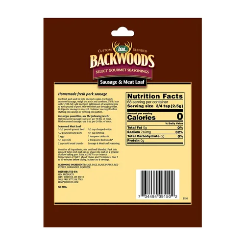 Vista 2 de LEM Productos Condimento Backwoods para salchichas y pastel de carne, ideal para caza silvestre y carne doméstica, temporada de hasta 24 libras