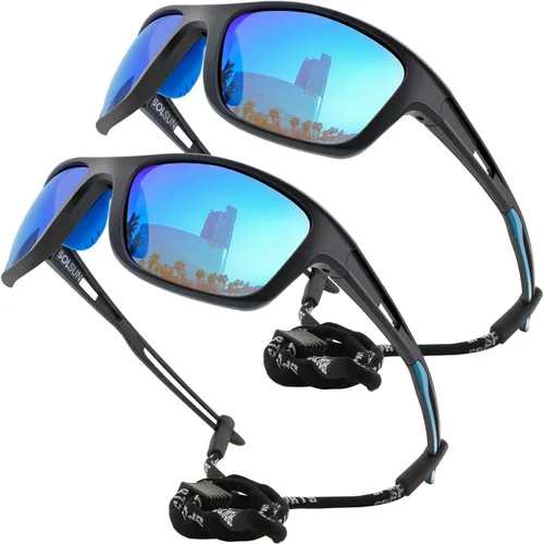 Vista 8 de Solsun Polarized Sunglasses for Men Woman, Sport Wrap Around Sun Glasses UV Protection for Fishing Driving Cycling