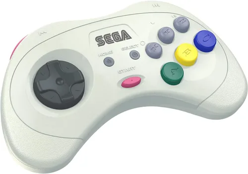 Vista 3 de Retro-Bit Official Sega Saturn 2.4 GHz Wireless Controller for Sega Saturn, Sega Genesis Mini, Switch, PS3, PC, Mac - Includes 2 Receivers & Storage