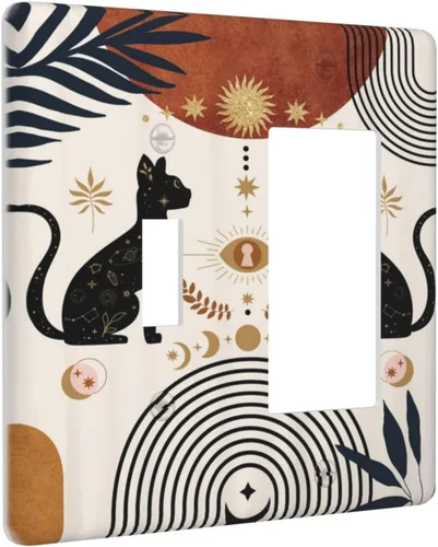 Vista 19 de Cubiertas decorativas para placa de interruptor, bandera estadounidense, receptáculo de 1 banda, placa de pared dúplex, cubierta de interruptor