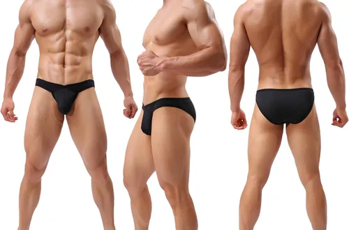 Vista 2 de Calzoncillos de bikini para hombre, paquete de ropa interior de microfibra sedosa