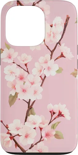Vista 10 de Japanese Cherry Blossom Floral Flower Pattern Pastel Pink Case for iPhone 17