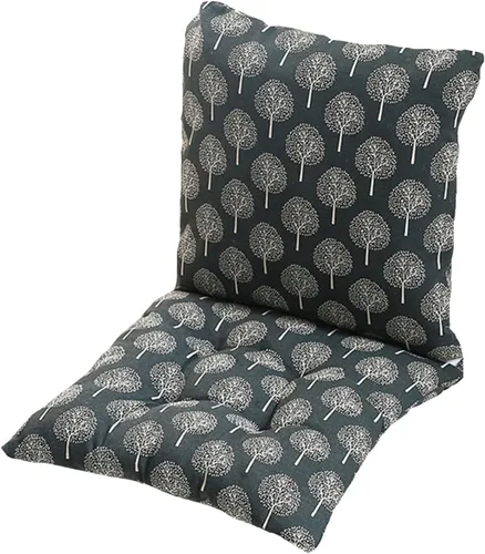 Vista 25 de Cojín para silla de respaldo alto, cojines y cojines de silla de alta calidad, cojín de respaldo y asiento con lazos para patio, jardín, oficina