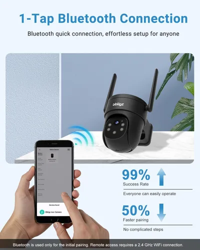 Vista 6 de AOV Cámaras de seguridad inalámbricas para exteriores con panel solar de 6 W, cámaras de grabación continua 24/7 para seguridad del hogar, WiFi 6