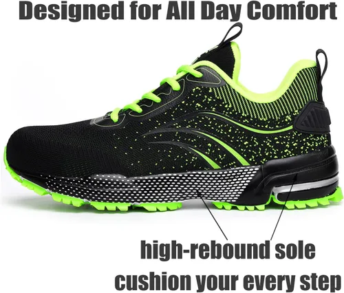 Vista 5 de Furuian Steel Toe Shoes for Men Women Lightweight Safety Shoes Comfortable Steel Toe Sneakers Warehouse Industry Work Shoes