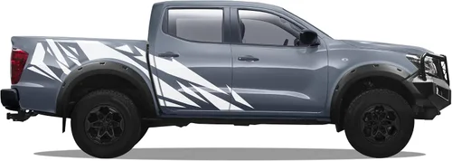 Vista 6 de Calcomanías gráficas con patrón lateral compatibles con Nissan Navara Np300 (negro)