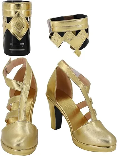 Vista 3 de Genshin Impact Layla Zapatos Botas Cosplay Disfraz Personalizable Tamaño 0711091