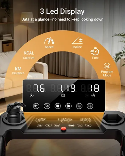 Vista 10 de LONTEK Cintas de correr con inclinación automática al 15% para el hogar