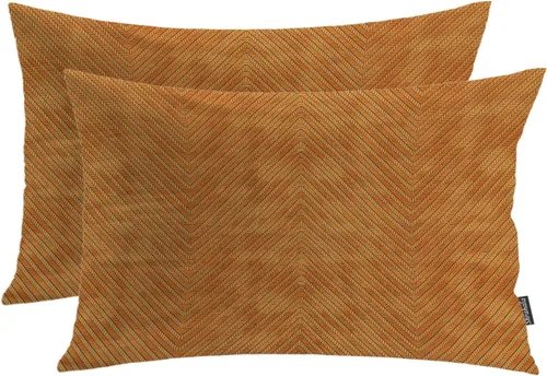 Vista 15 de Shrahala Juego de 2 fundas de almohada decorativas de granja rústica, paquete de 2, fundas de almohada de estilo rústico con textura de cesta tejida