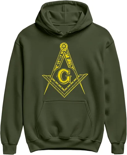Vista 10 de FREEMASON LOGO - Sudadera con capucha Negro
