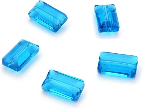 Vista 20 de 25 piezas Adabele cuentas austriacas de cristal facetado de 14 mm, rectangulares sueltas, amatista, compatibles con cristales Swarovski Preciosa