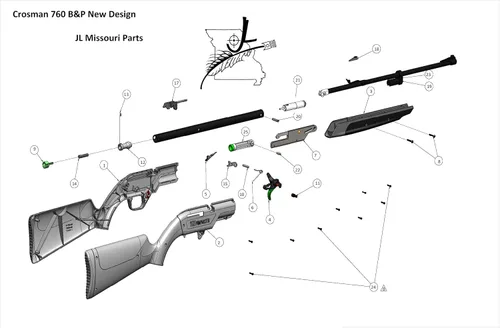 Vista 8 de Crosman Pumpmaster 760 B 2100 B Rampa de visión trasera Anuncio Pellet BB Gun Air Rifle Parte Elevador