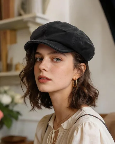 Vista 4 de CLAPE Gorra de algodón para hombre de 8 paneles Ivy Newsboy Gorra Peaky Herringbone Cabbie Gatsby Gorra Applejack Bakerboy Boina Sombrero plano