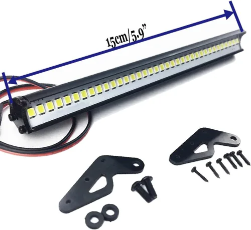 Vista 3 de ShareGoo Lámpara de techo de metal superbrillante de 36 luces LED compatibles con Traxxas TRX-4 90046 D90 Axial SCX10 1/10 RC Crawler, 5.9 pulgadas