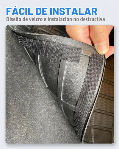 Vista 6 de Forros de Carga Alfombrilla de Respaldo para BMW X1 Accesorios 2023-2025 con Gancho y Velcro Alfombrilla de Maletero Trasero Protector de Cubierta